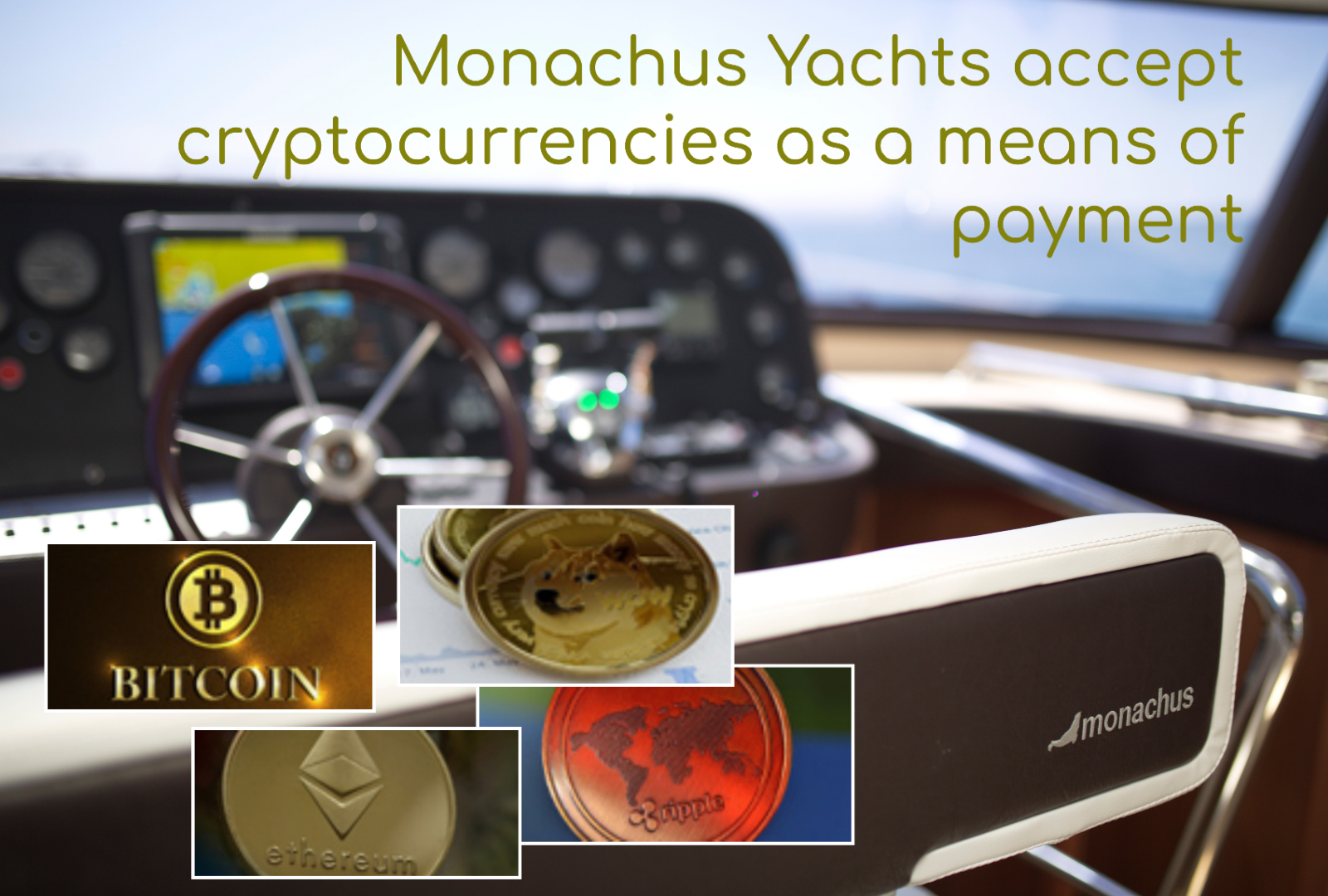Accetta criptovalute come pagamento per acquistare uno Yacht