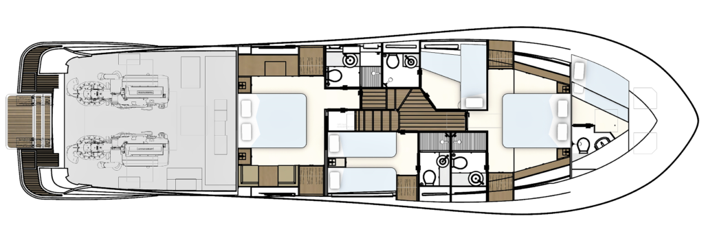 Monachus 70 Fly Four Cabins