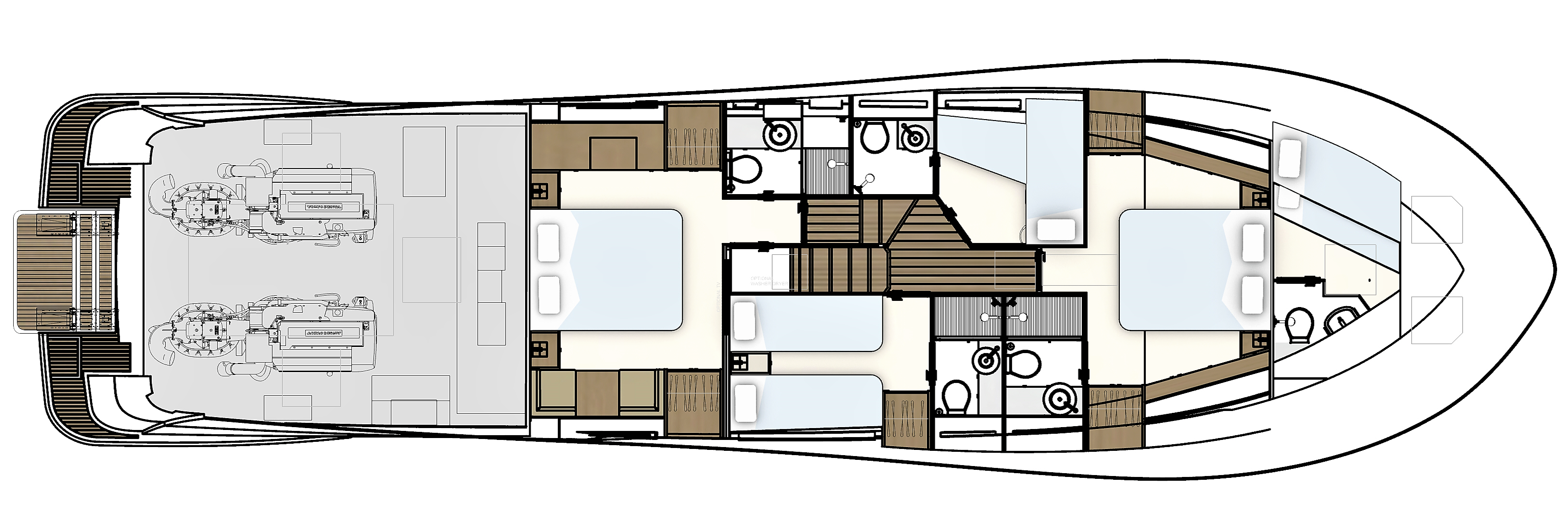 Monachus 70 Fly Four Cabins